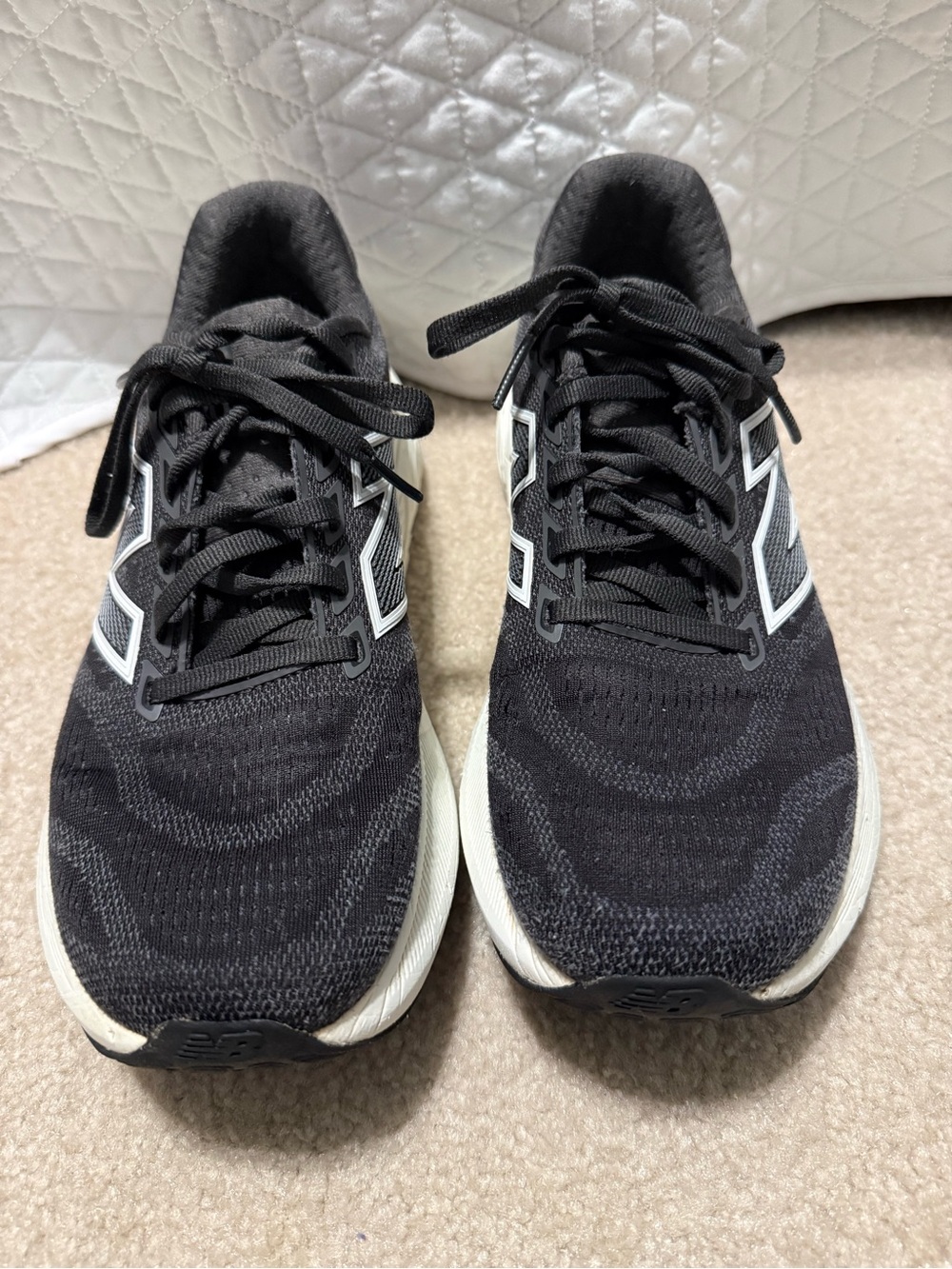 New Balance Black Athletic Running Shoes with White Accents